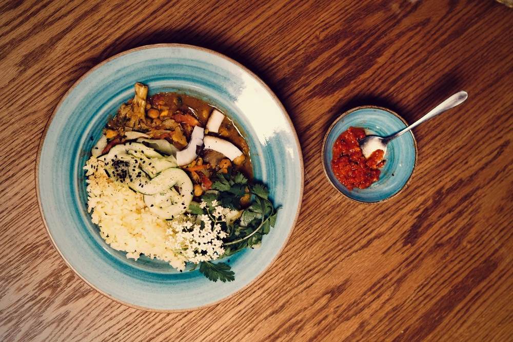 Wholesome vegetarian meal at La Casa de Loto